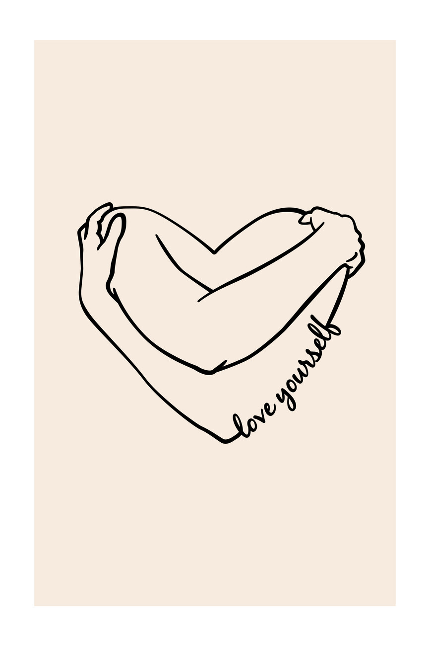 Poster Love yourself | Wall Art | 3+1 FREE | Abposters.com