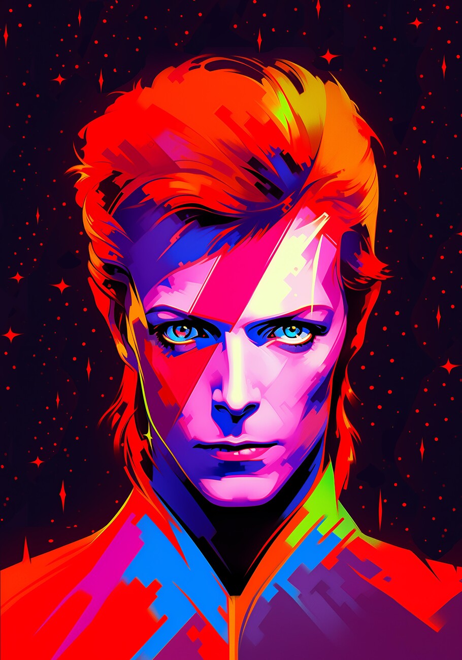 Poster Neo Bowie | Wall Art | 3+1 FREE | Abposters.com