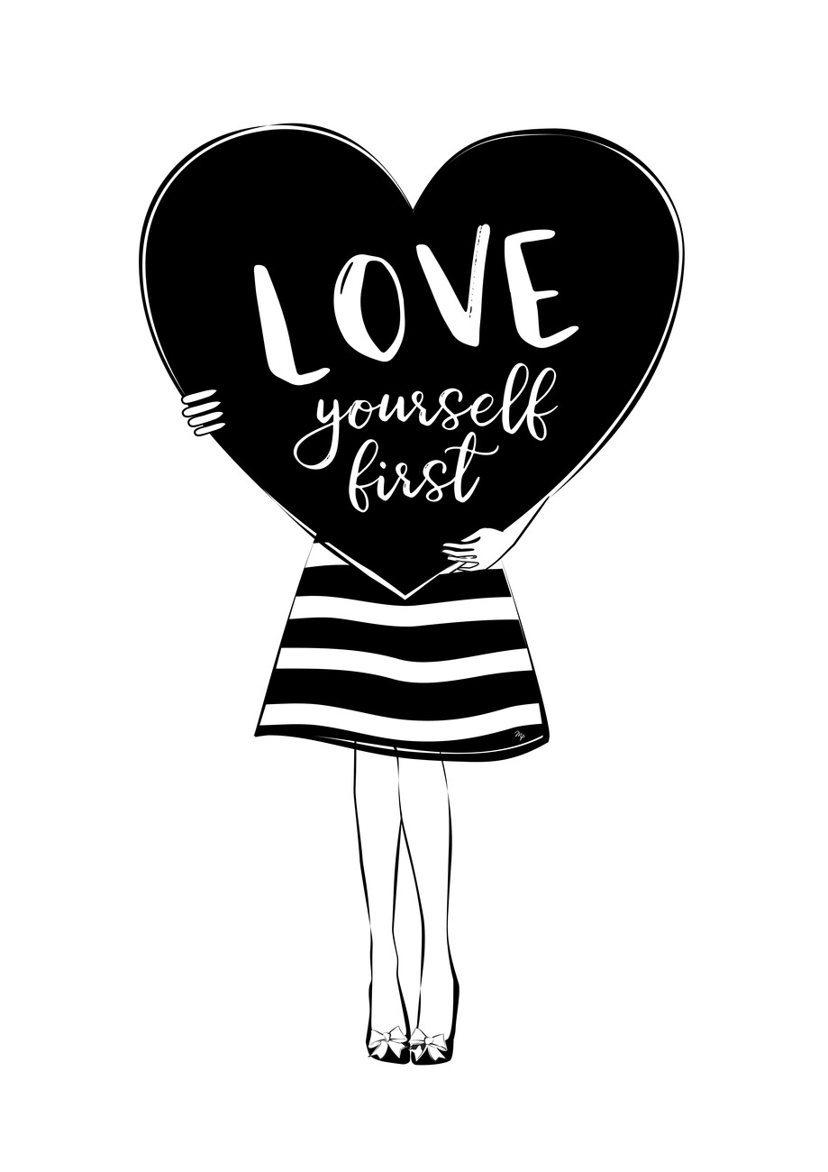 Poster Love Yourself | Wall Art | 3+1 FREE | Abposters.com