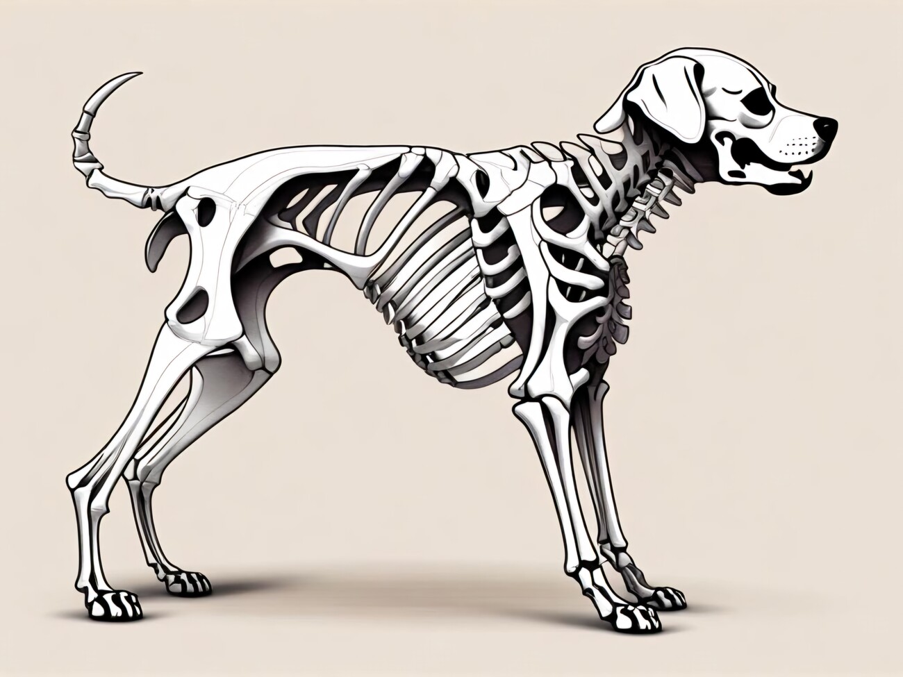 Μπλουζάκι Anatomy sketch skeleton dog | Ιδέες για πρωτότυπα δώρα | Europosters