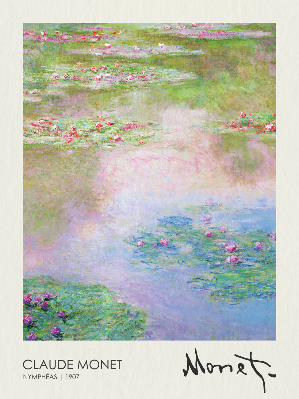 Poster Nymphéas (1907), Claude Monet | Wall Art | 3+1 FREE