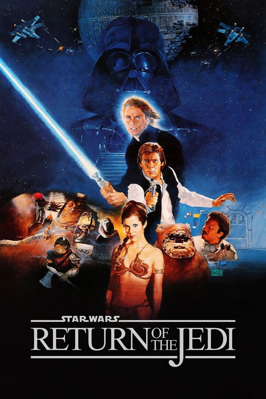 STAR WARS RETURN OF THE JEDI ポスター 1983年 STAR WARS POSTER: Return of the Jedi 1983. Re-released in 1995 | eBay