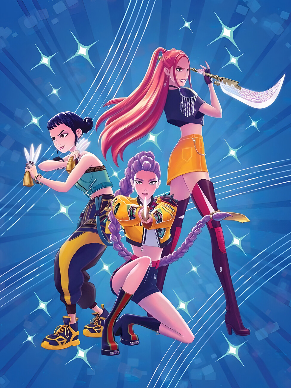 Poster K-Pop Demon Hunters - HUNTR/X | Wall Art | 3+1 FREE