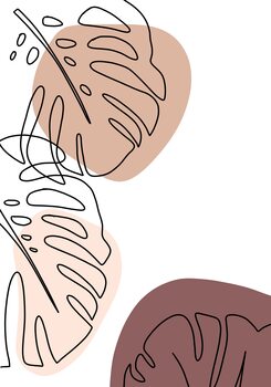 Poster Monstera shapes