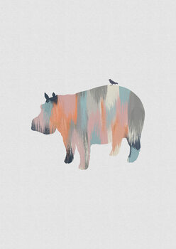 Poster Pastel Hippo