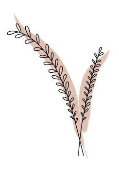 Poster Leaf line art