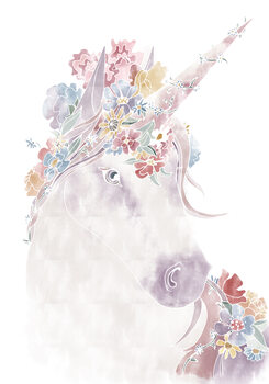 Plakát Unicorn Floral