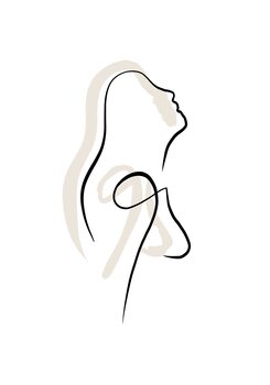 Poster Line art face