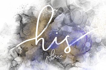 Poster His place - alcohol ink rage