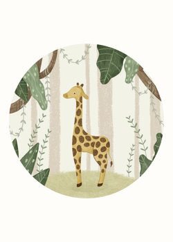 Plakát Giraffe in the jungle