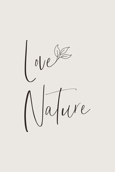 Poster Love nature - minimalist