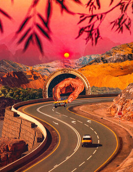 Poster Pink Race - Colorful, Vibrant Car Design