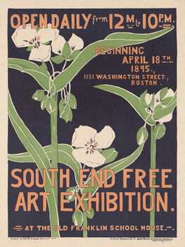Plagát South End Art Exhibition (Floral Vintage)