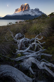 Plakat Moonrise In Patagonian