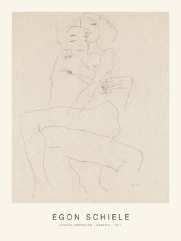 Αφίσα Couple Embracing (Special Edition Erotic Sketch) - Egon Schiele