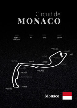 Poster Monaco racetrack