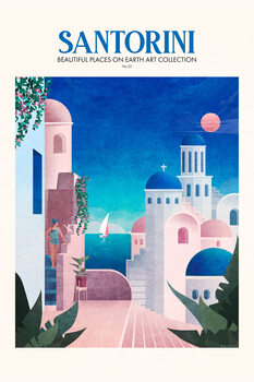 Plakat Emel Tunaboylu - Travel Santorini