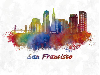 Skyline watercolor