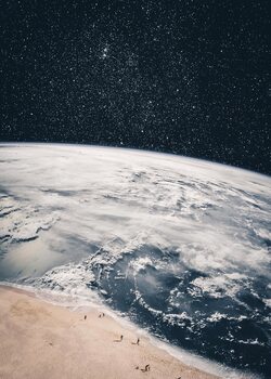 Poster Walk on the beach earth spaceview