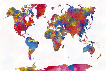 Watercolor world map
