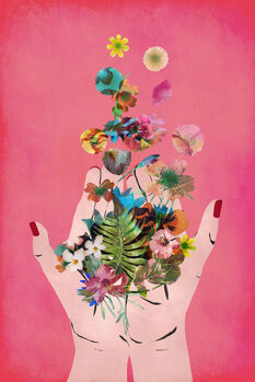 Poster Frida`s Hand`s (Pink Version)