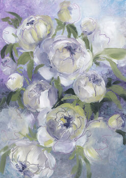 Poster Sady painterly florals in violet