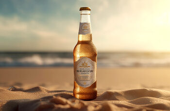 Poster Beer on the beach