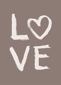 Poster LOVE Toothy Brown