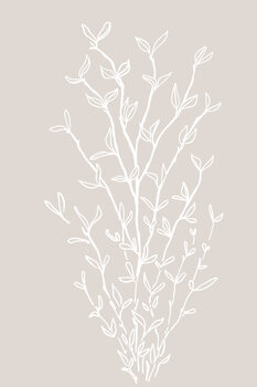 Poster Grarran branches in beige