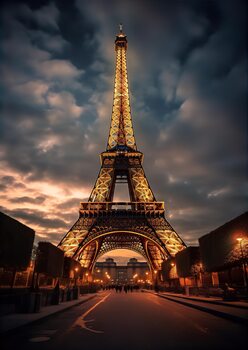 Poster Paris - Eiffel Tower at Night