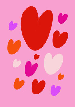 Poster Dancing Hearts