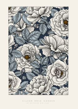 Poster Katerina Kirilova - Silver Rose Garden