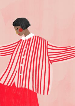 Poster The Woman With the Red Stripes