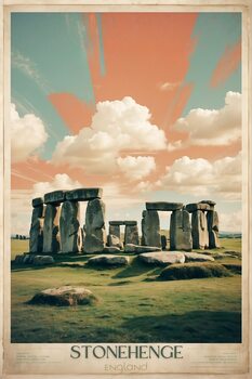 Poster Mystical Monoliths: Vintage Travel Poster of Stonehenge