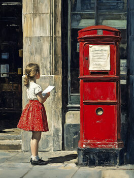 Poster The Friendship Post in the style of Edward Hopper