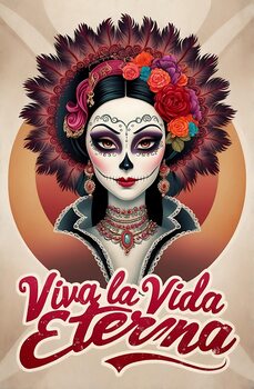 Colorful Vintage Catrina Calavera Art Collection