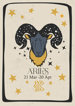 Poster Aries retro
