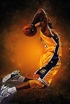 Poster Splatter Basketball Player