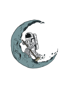 T-shirt Astronaut cleaning the moon