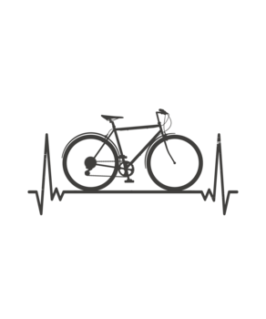 T-shirt heartbeat bicycle
