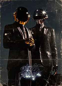 Poster Vintage Album Cover Doft Punk Music Popular Poster