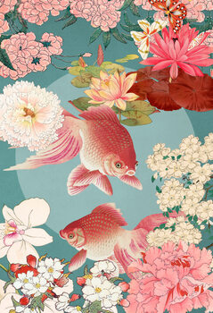 Plakat Graceful Goldfish Pond