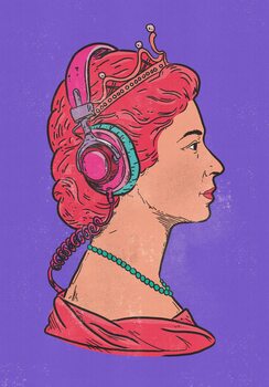 Poster Headphone Queen