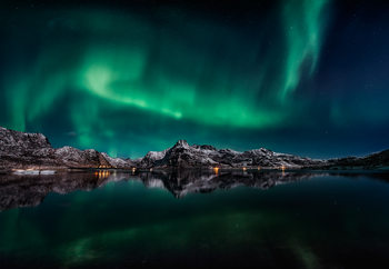 Plakat Lofoten Aurora Reflection