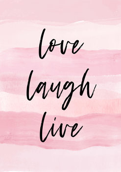 Αφίσα Love Laught Quote Pink