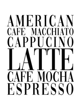 Poster coffee list