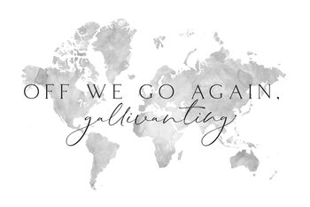 Poster Gallivanting around the world map