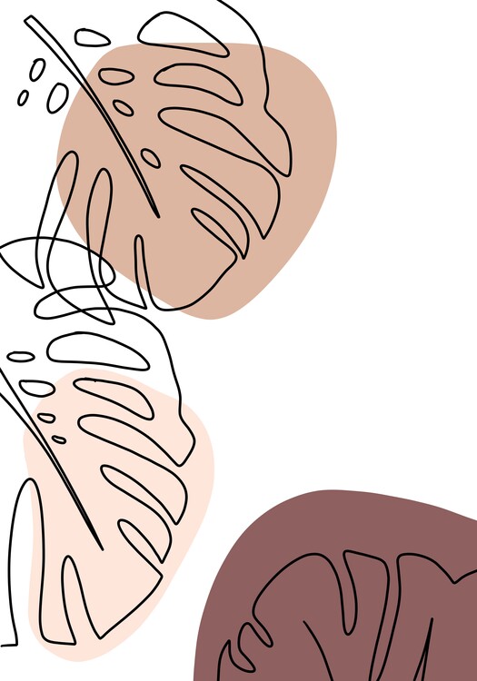 Poster Monstera shapes
