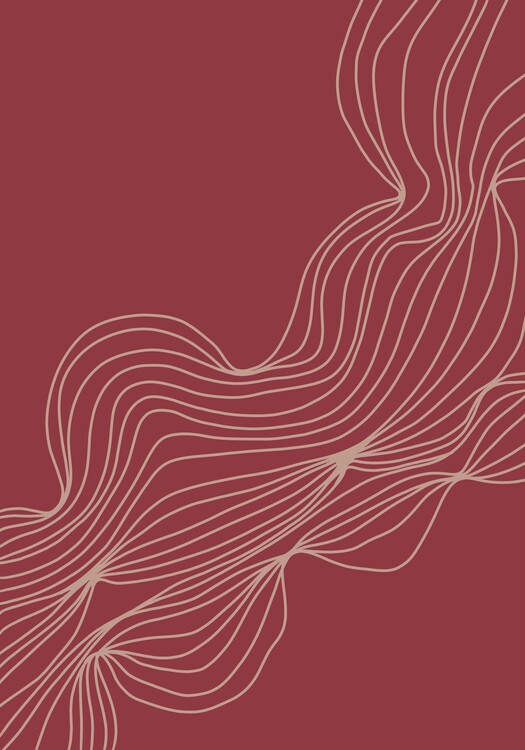 Poster Burgundy lines