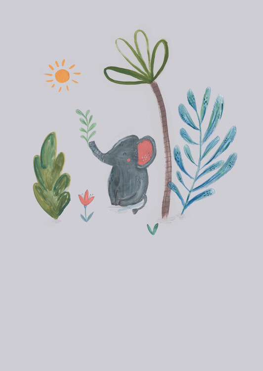 Poster Jungle elephant